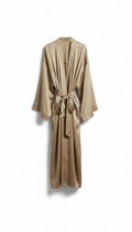 Mulberry silk robe with tailored collar