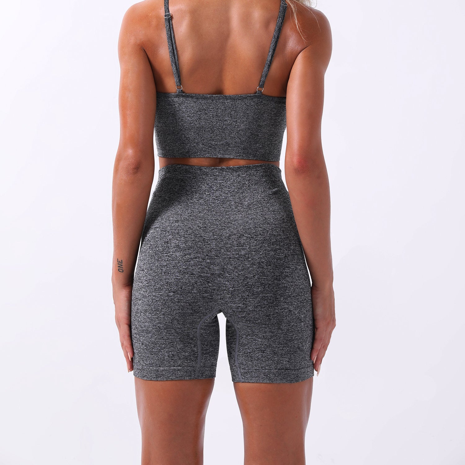 Seamless Yoga Bra & Shorts Set — Women's 2-Piece Activewear Suit
