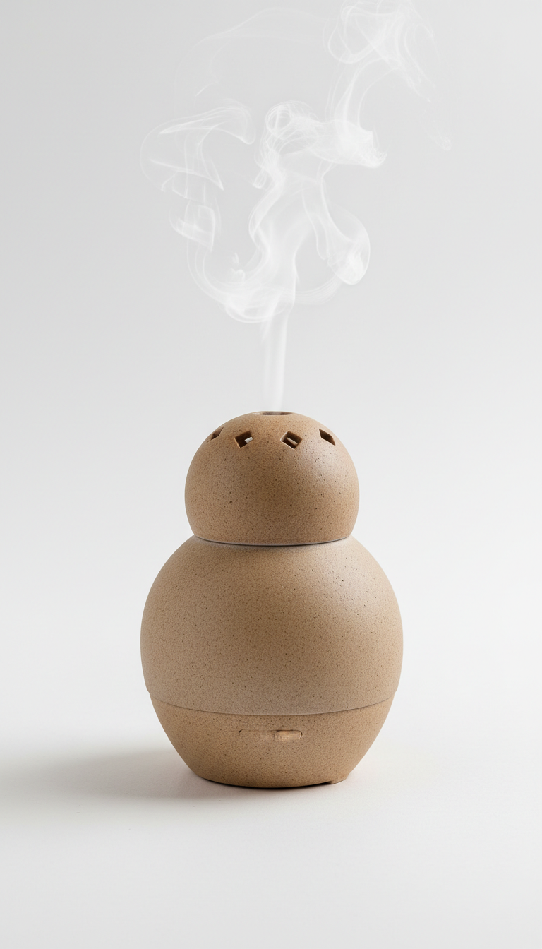 Aromatherapy diffuser with ceramic finish