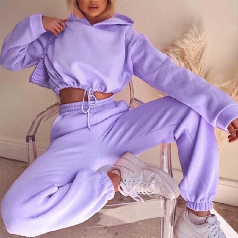 Women's Printed Hoodie Sweatsuit Set — Cozy Two-Piece Lounge & Athleisure