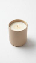 Hand-poured soy candle in sandalwood blend