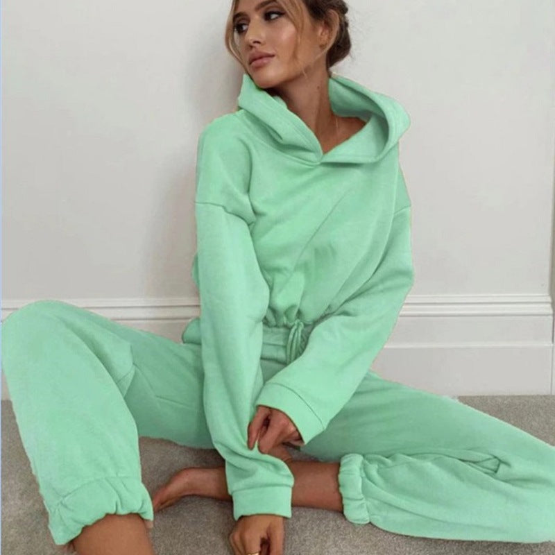 Women's Printed Hoodie Sweatsuit Set — Cozy Two-Piece Lounge & Athleisure